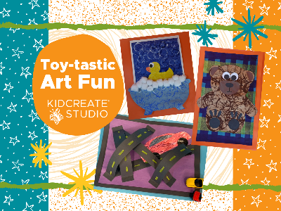 Kidcreate Studio - Mansfield. Toy-tastic Art Fun Weekly Class (18 Months-6 Years)